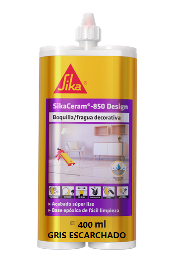 SIKACERAM-850 DESIGN GRIS ESCARCHADO X 400 ML BOQUILLA PARA TERRAZAS
