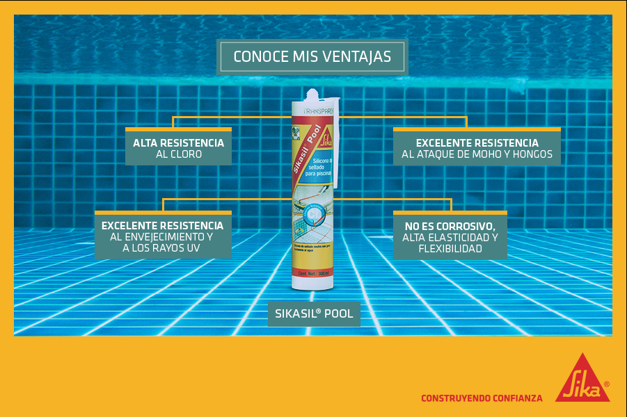 Miniatura: SIKASIL POOL TRANSPARENTE SILICONA NEUTRA X 300ml