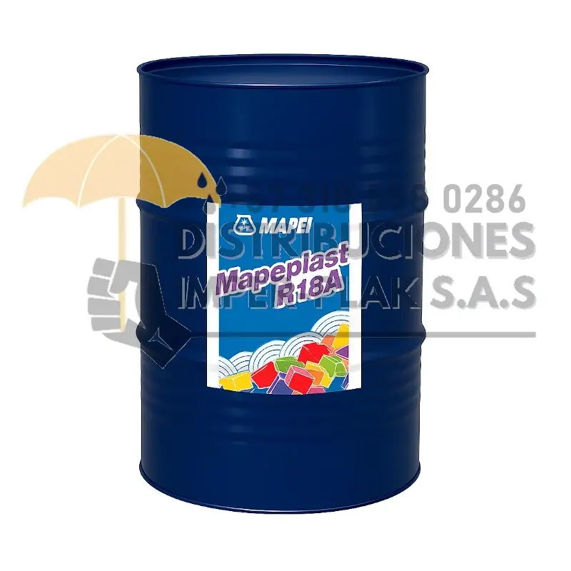 MAPEPLAST R18A PLASTIFICANTE RETARDANTE X 1 TAMBOR 226kg