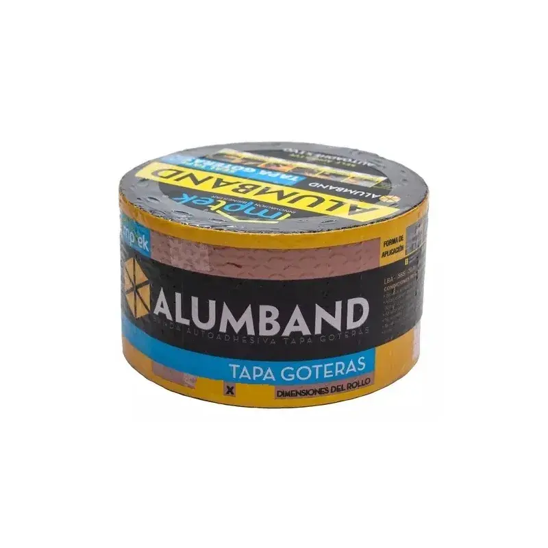 BANDA ALUMBAND OCRE MANTO AUTO-ADHESIVO (10cm X 5m - 2mm Espesor) X 5 METROS