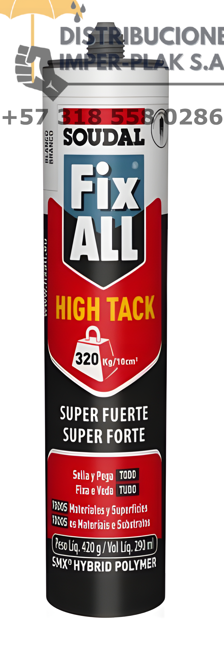 SOUDAL FIX ALL HIGH TRACK BLANCO X 290ml