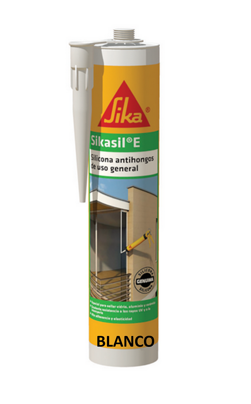 SIKASIL E BLANCO SILICONA ANTI-HONGOS X 280ml