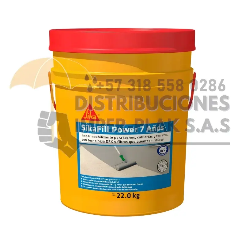 SIKAFILL POWER 7 AÑOS GRIS IMPERMEABILIZANTE X 22kg