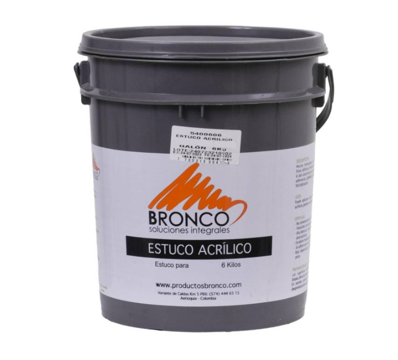 ESTUCO ACRÍLICO EXTERIOR X 6 KG ESTUCO PARA HUMEDADES