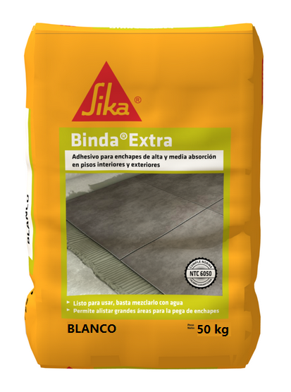 BINDA EXTRA BLANCO ADHESIVO PARA GRES EXTERIOR X 50kg