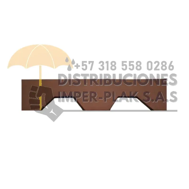 IMPTEK TEJA HEXAGONAL TABACO PLACA ASFÁLTICA X FARDO
