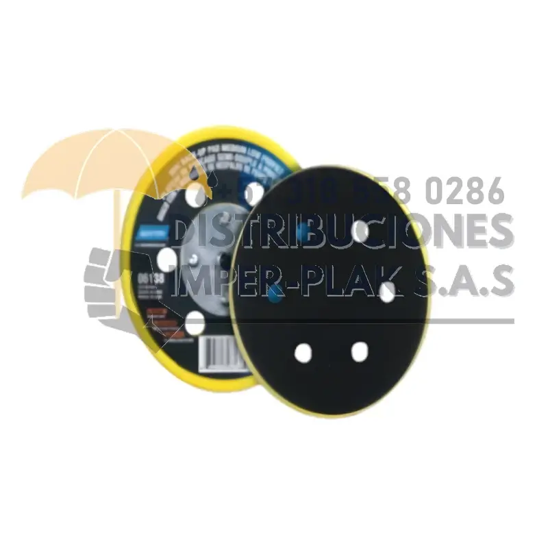 SOPORTE DE LIJA CIRCULAR 6" AL SECO DENSIDAD SUAVE X 1 und