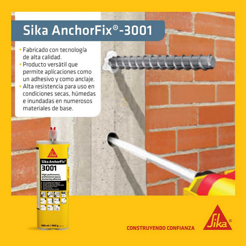 SIKA ANCHORFIX-3001 ADHESIVO ESTRUCTURAL PARA