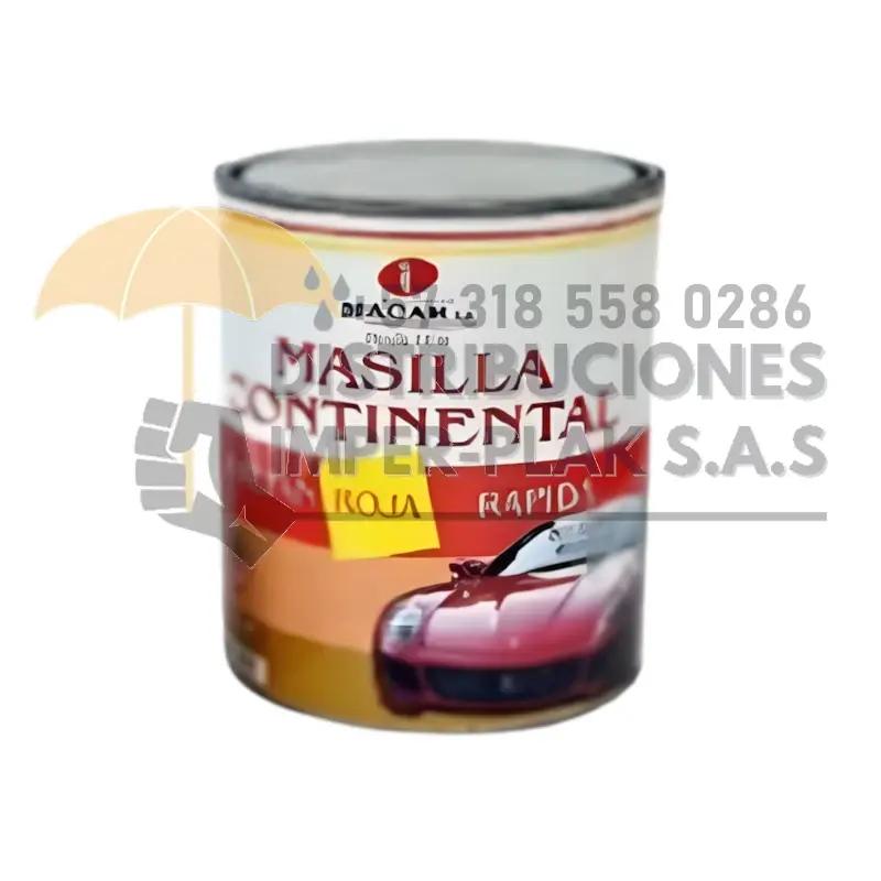 MASILLA CONTINENTAL COMPUESTO MONOCOMPONENTE DE POLIURETANO ROJO X 1gal
