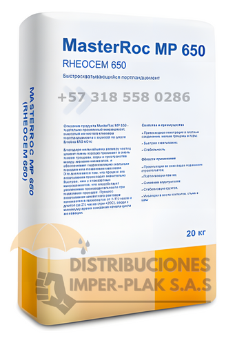 MASTER BUILDERS SOLUTIONS MASTERROC MP 650 X 20kg | Distribuciones ...
