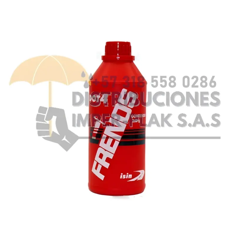 LÍQUIDO PARA FRENOS DOT 4 ISIN FLUIDO HIDRÁULICO X 240cc