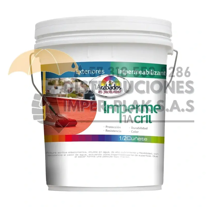 IMPERME1ACRIL ROJO VIVO X 1/2 CUÑETE