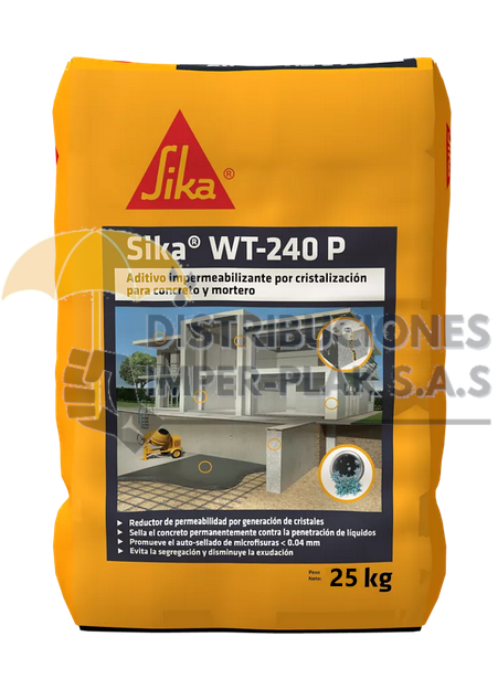 SIKA WT-240 P CO X 25 KG. ADITIVO IMPERMEABILIZANTE