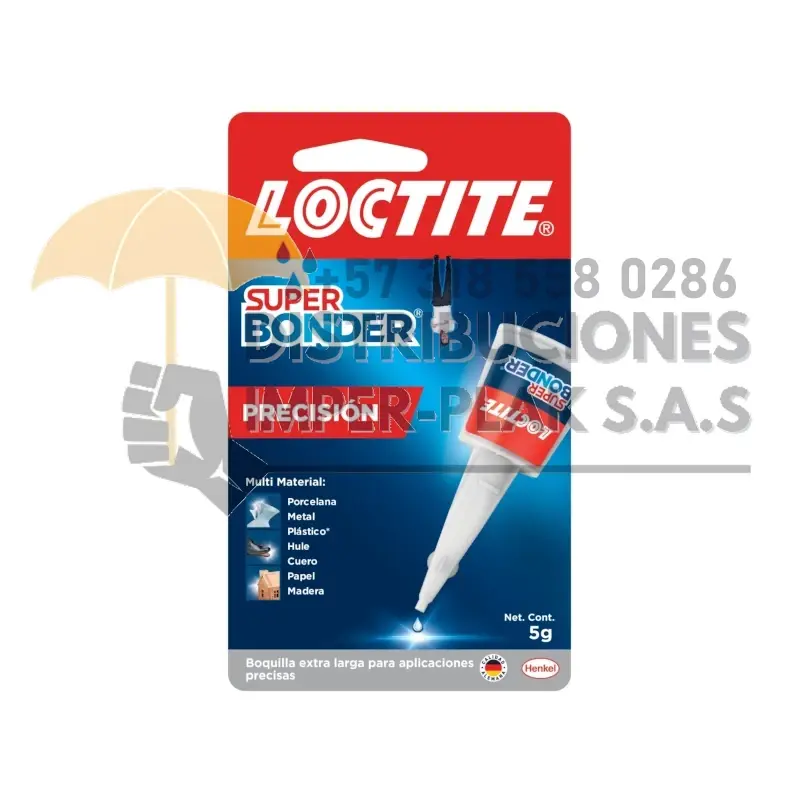 LOCTITE SUPER BONDER PRESICIÓN TRANSPARENTE X 5g
