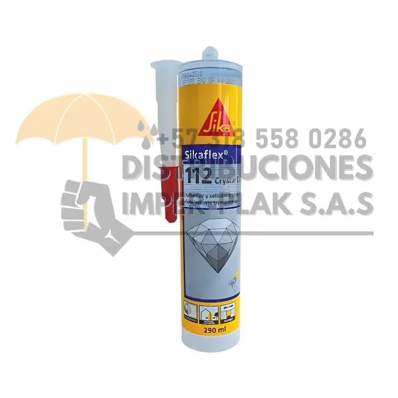SIKAFLEX-112 CRYSTAL CLEAR ADHESIVO Y SELLADOR X 290ml