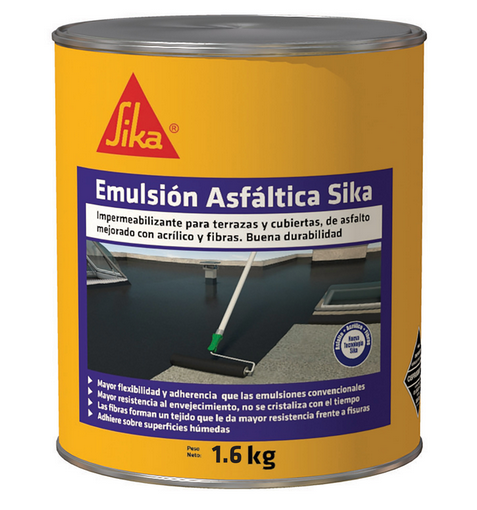 EMULSIÓN ASFÁLTICA SIKA IMPERMEABILIZANTE DE CULATAS X 1.6kg