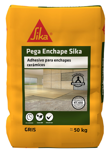 PEGA ENCHAPE SIKA GRIS ADHESIVO PARA ENCHAPE INTERIOR X 50kg