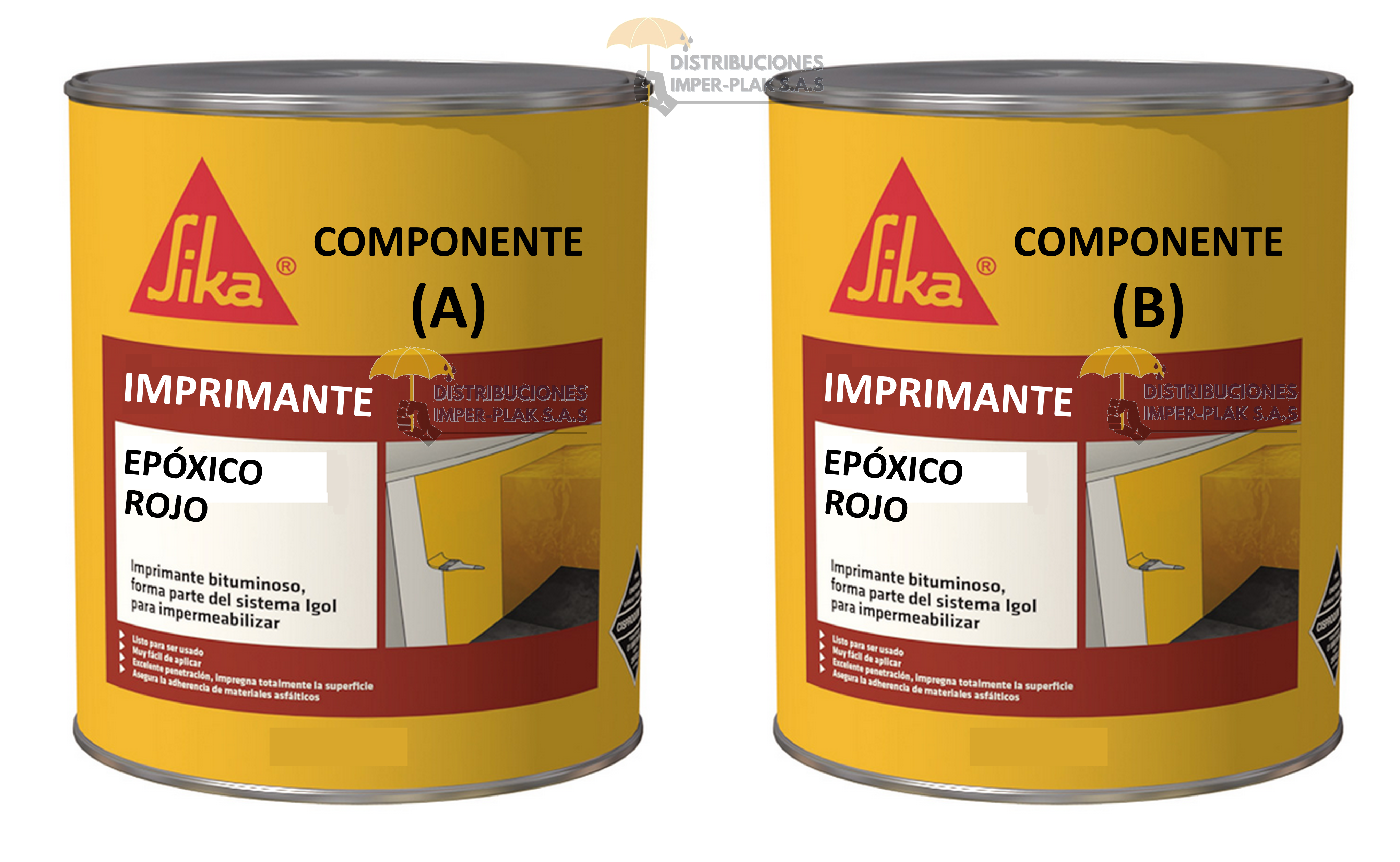 IMPRIMANTE EPÓXICO ROJO (AB) CO IMPRIMANTE X 5gal