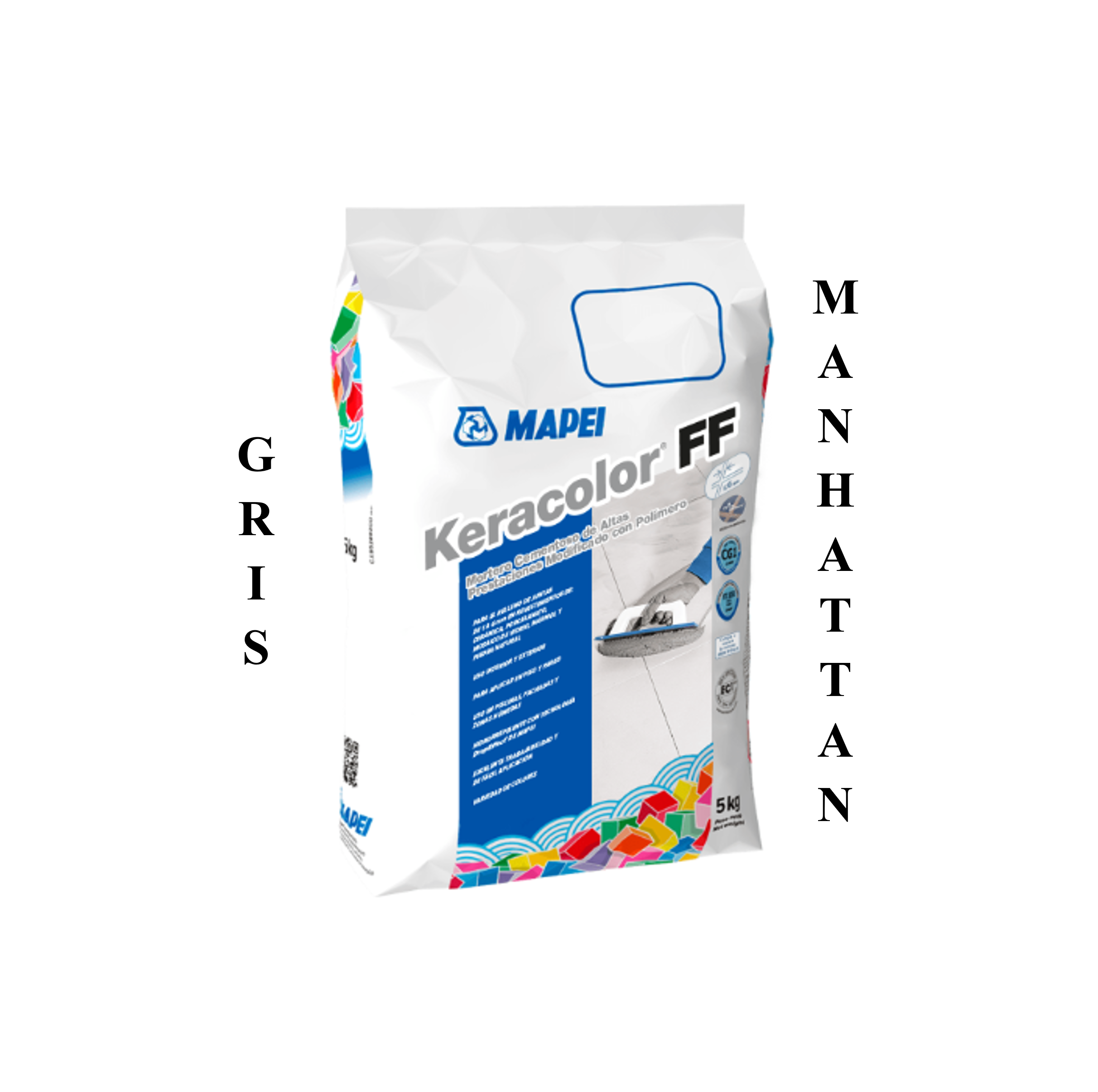KERACOLOR FF GRIS MANHATTAN BOQUILLA PARA INTERIORES X 5kg