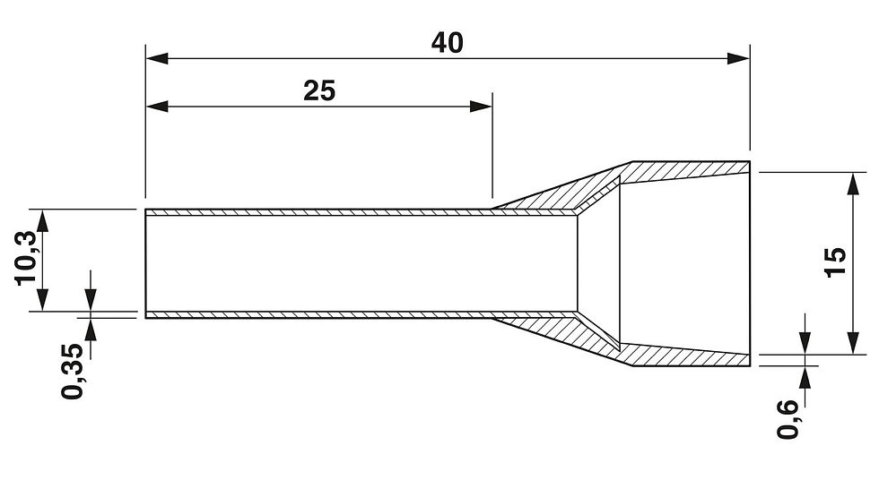Кабельний наконечник AI 50 -25 BU 3200726 Phoenix Contact Shopellectric