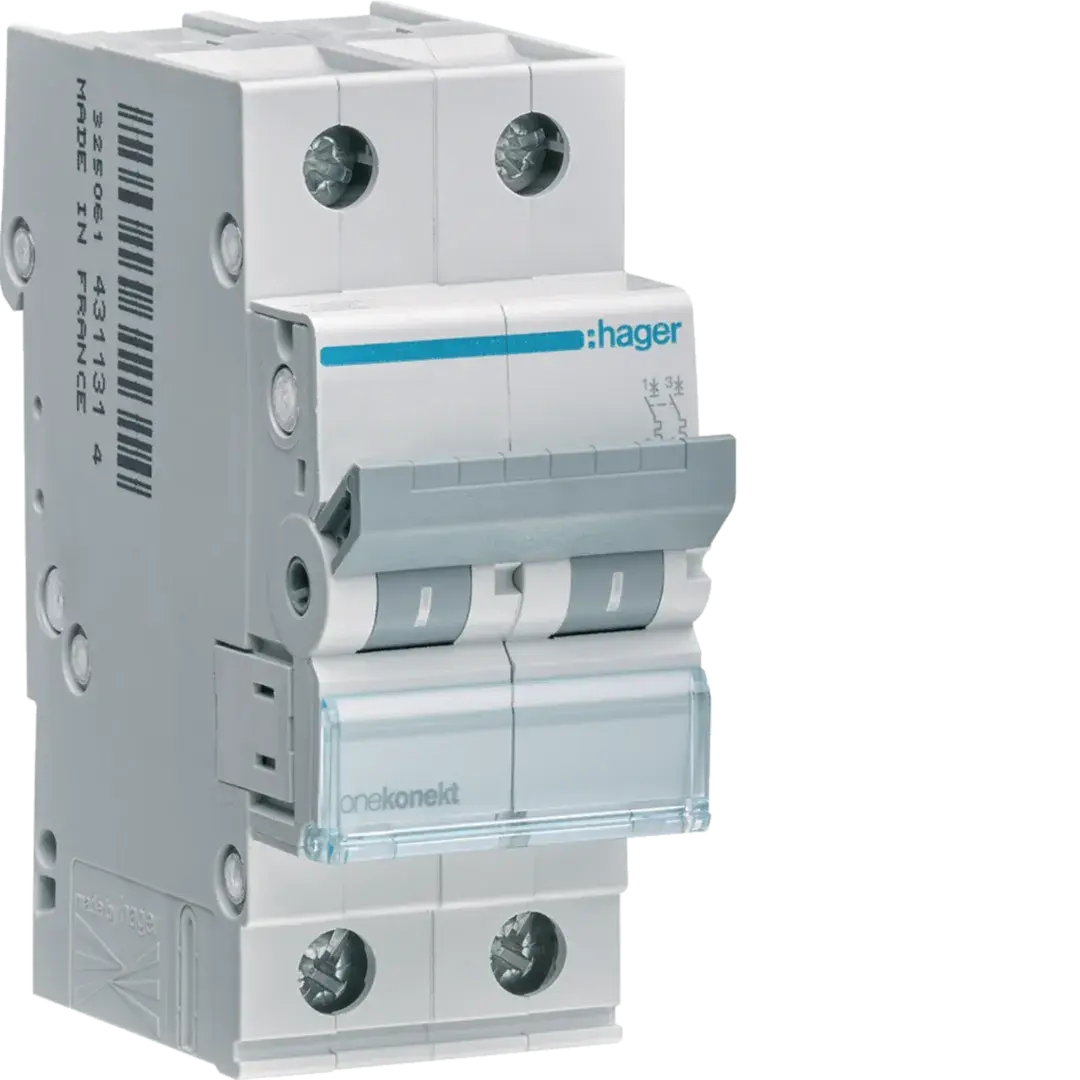 MCN225 Hager Автоматичний вимикач 2P 6kA C-25A 2M