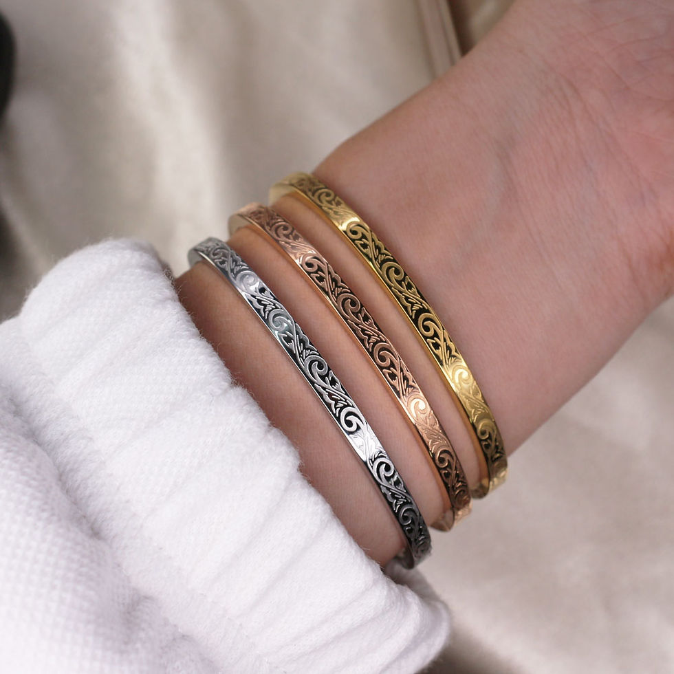 Thumbnail: Carved Phoenix Graphic Bracelet