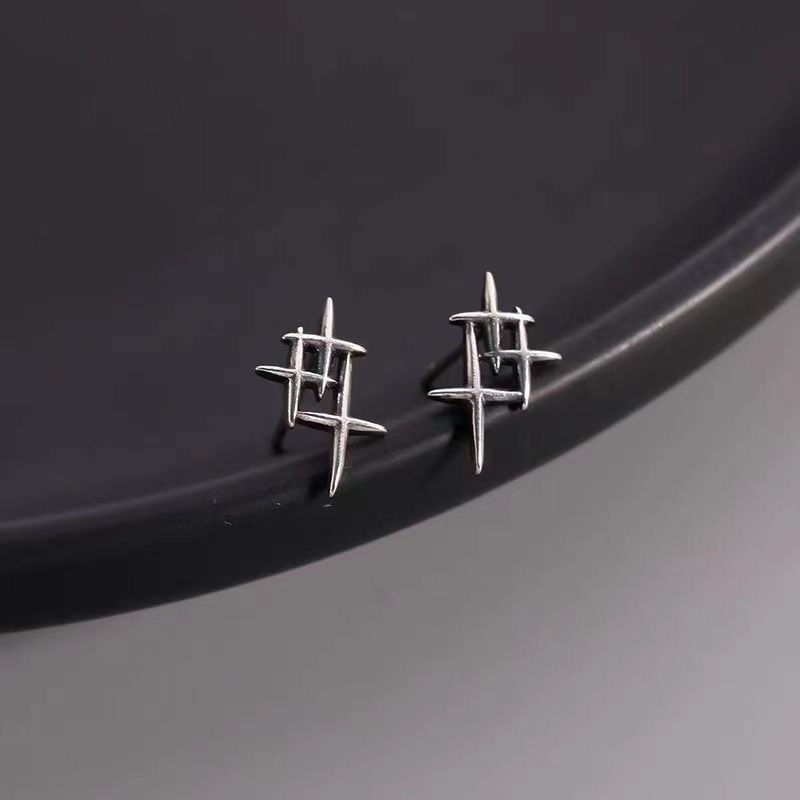 Thumbnail: New Heart Stud Earrings for Women Hypoallergenic Daily Wear Minimalist Cute Star