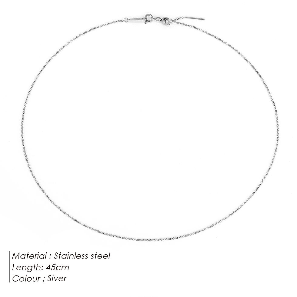 Thumbnail: eManco Adjusta Long Layered Pendant Necklace  Stainless Steel Necklace Chocker N
