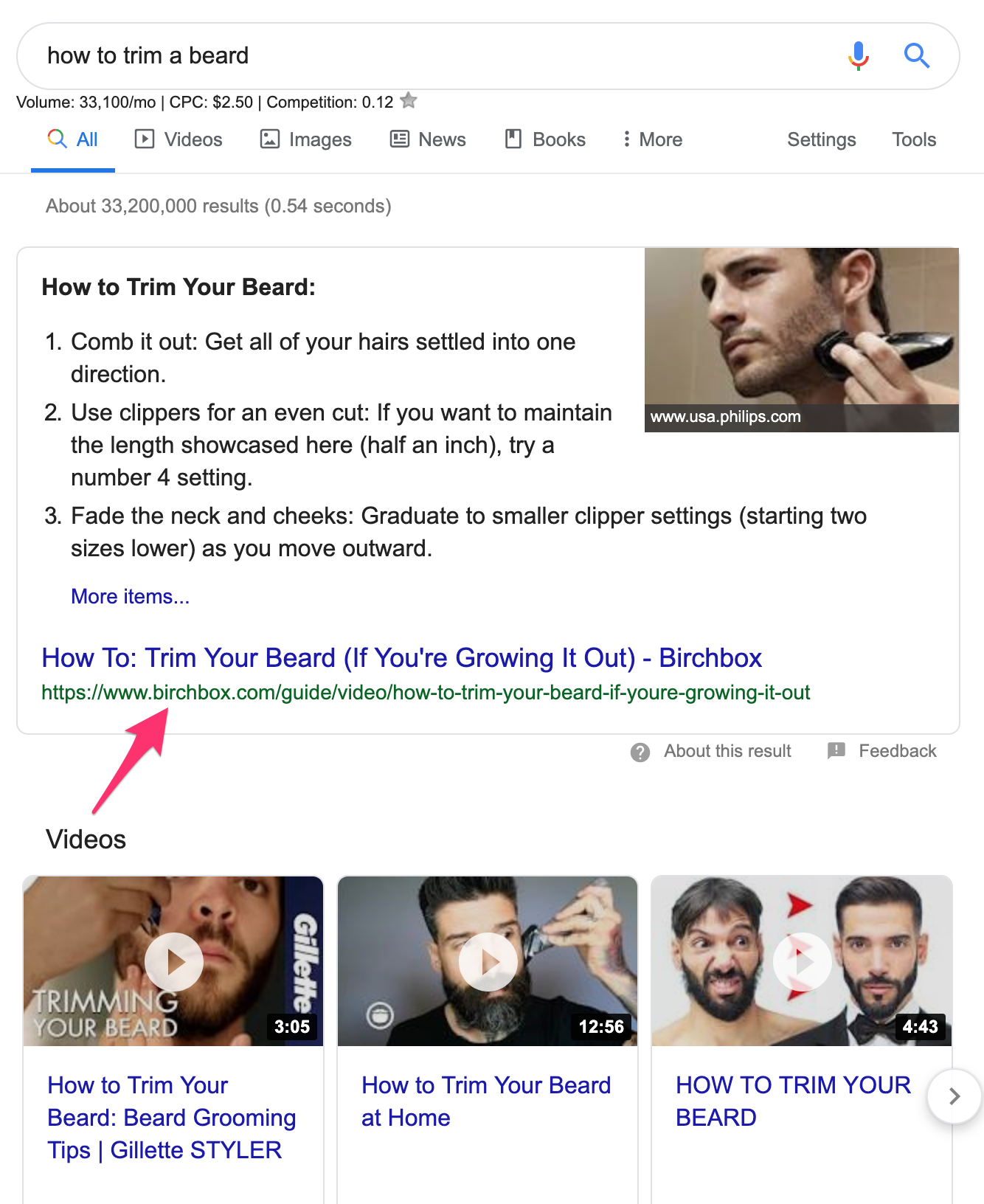 seo search results
