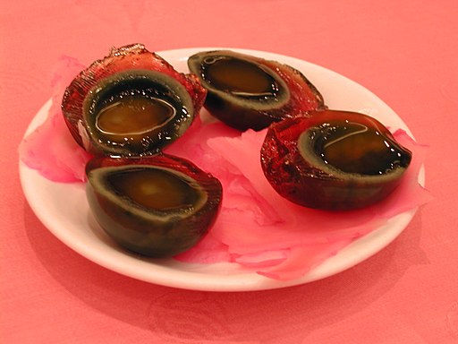 Century egg on a plate
