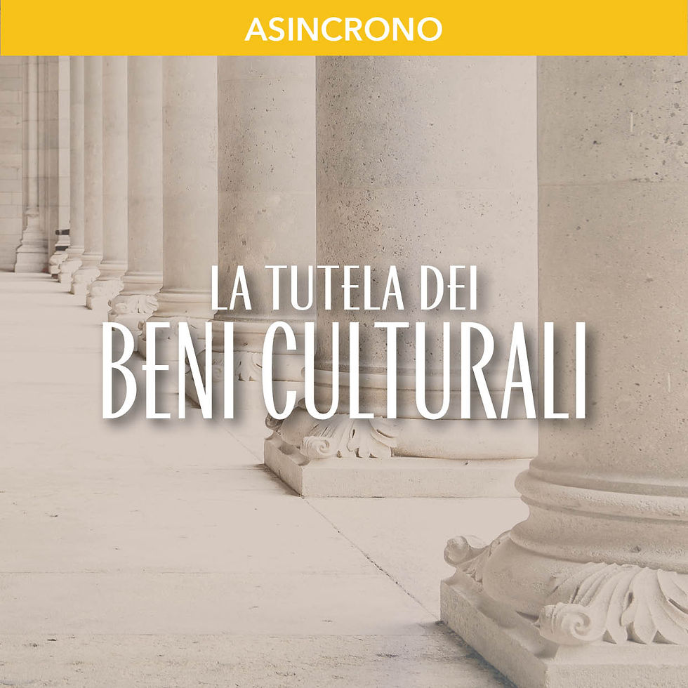 LA TUTELA DEI BENI CULTURALI