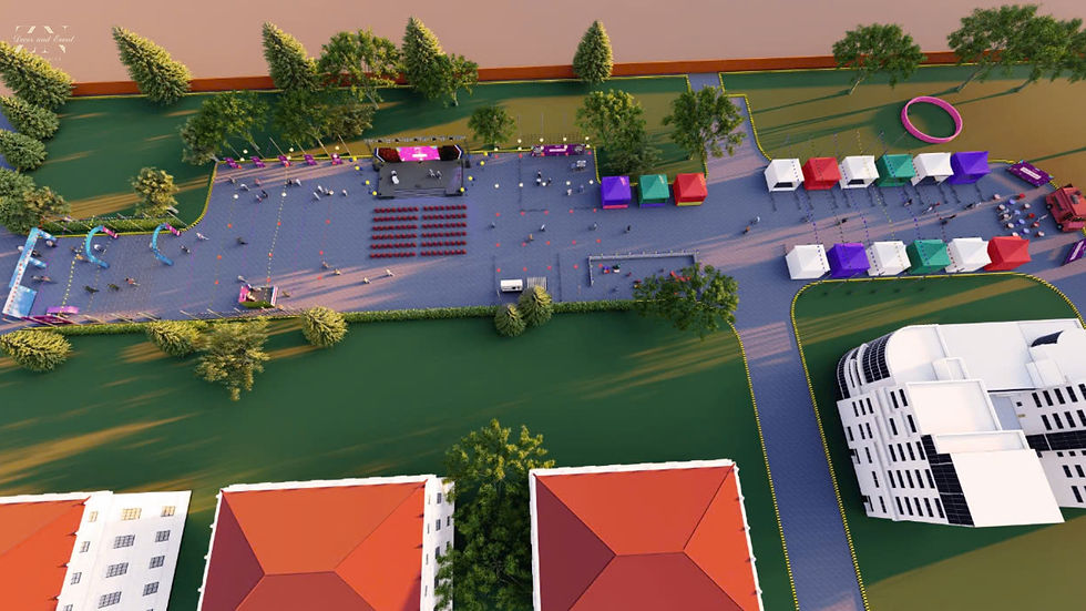 Phối cảnh tổng thể khu vực tổ chức sự kiện