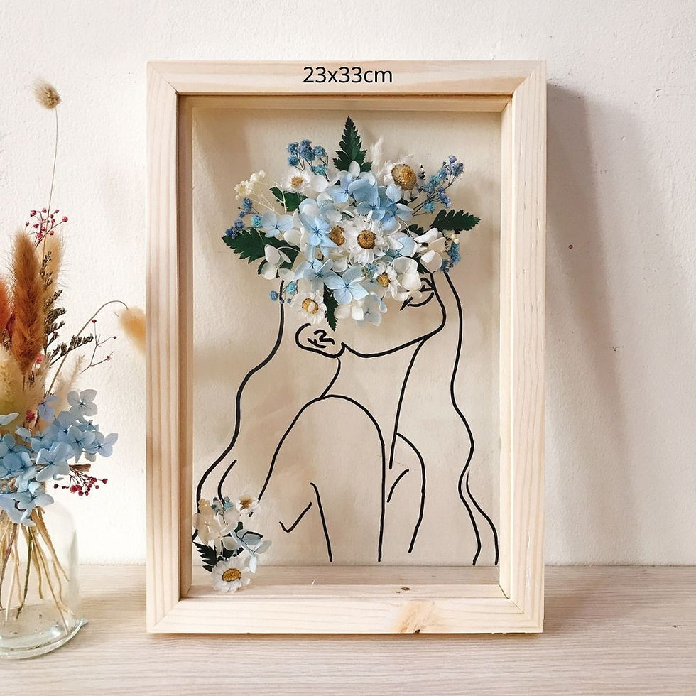 Thumbnail: Khung tranh hoa khô handmade