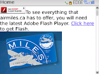 Air Miles Mobile Blackberry