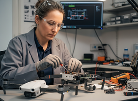 Firefly_Gemini Flash_I need a picture of A person repairing a prosumer Drone that resembl