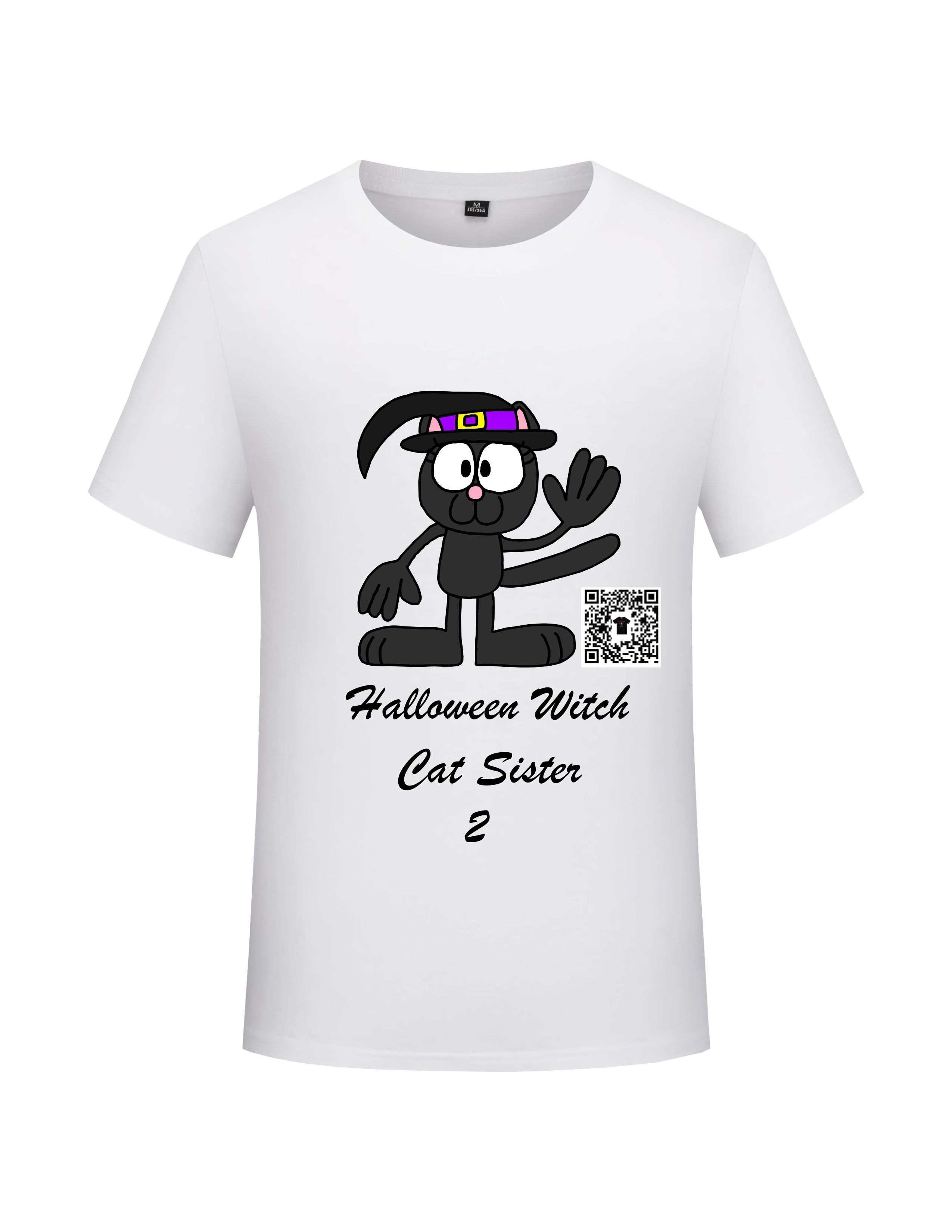 T-Shirts Halloween Witch Cat Sister 2