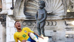 Prefeito de Bruxelas cria polêmica ao postar imagem de estátua belga famosa urinando em Neymar
