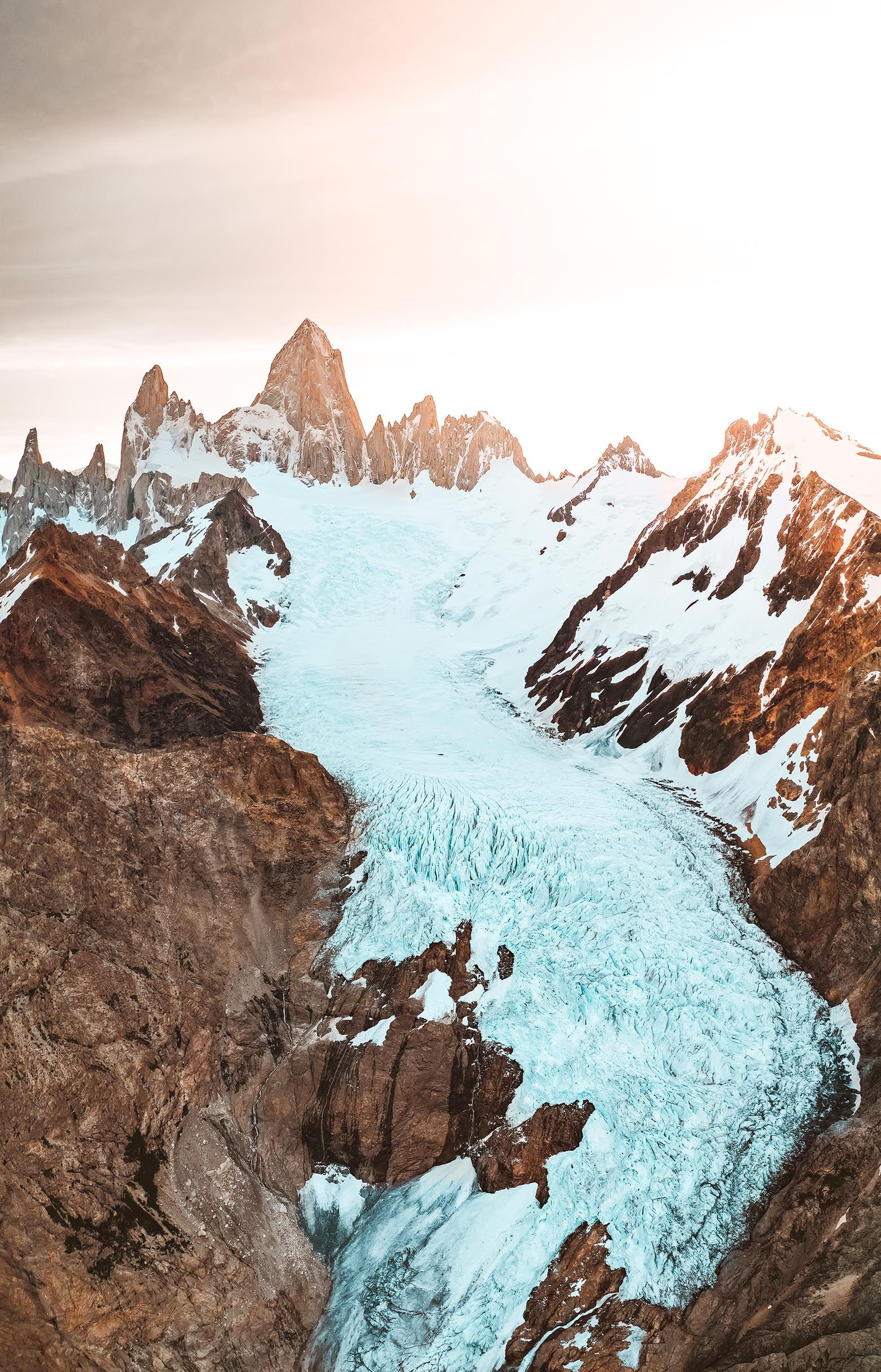 sunset above the peaks - high quality