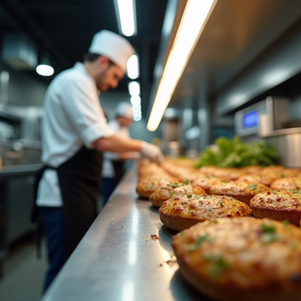 Man cooking on grill