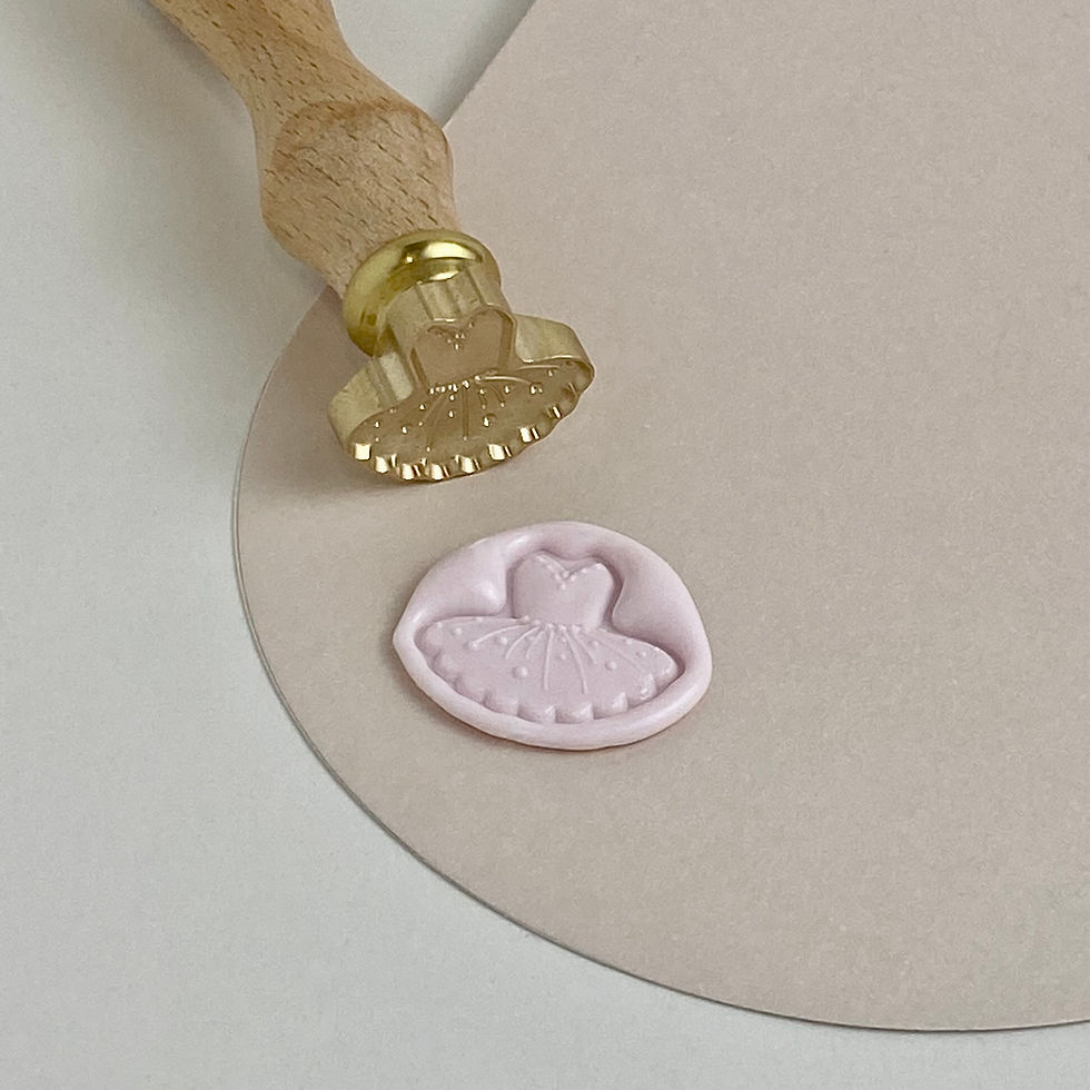 Thumbnail: Pink Ball Ballet Dress Wax Seal Stamp Design