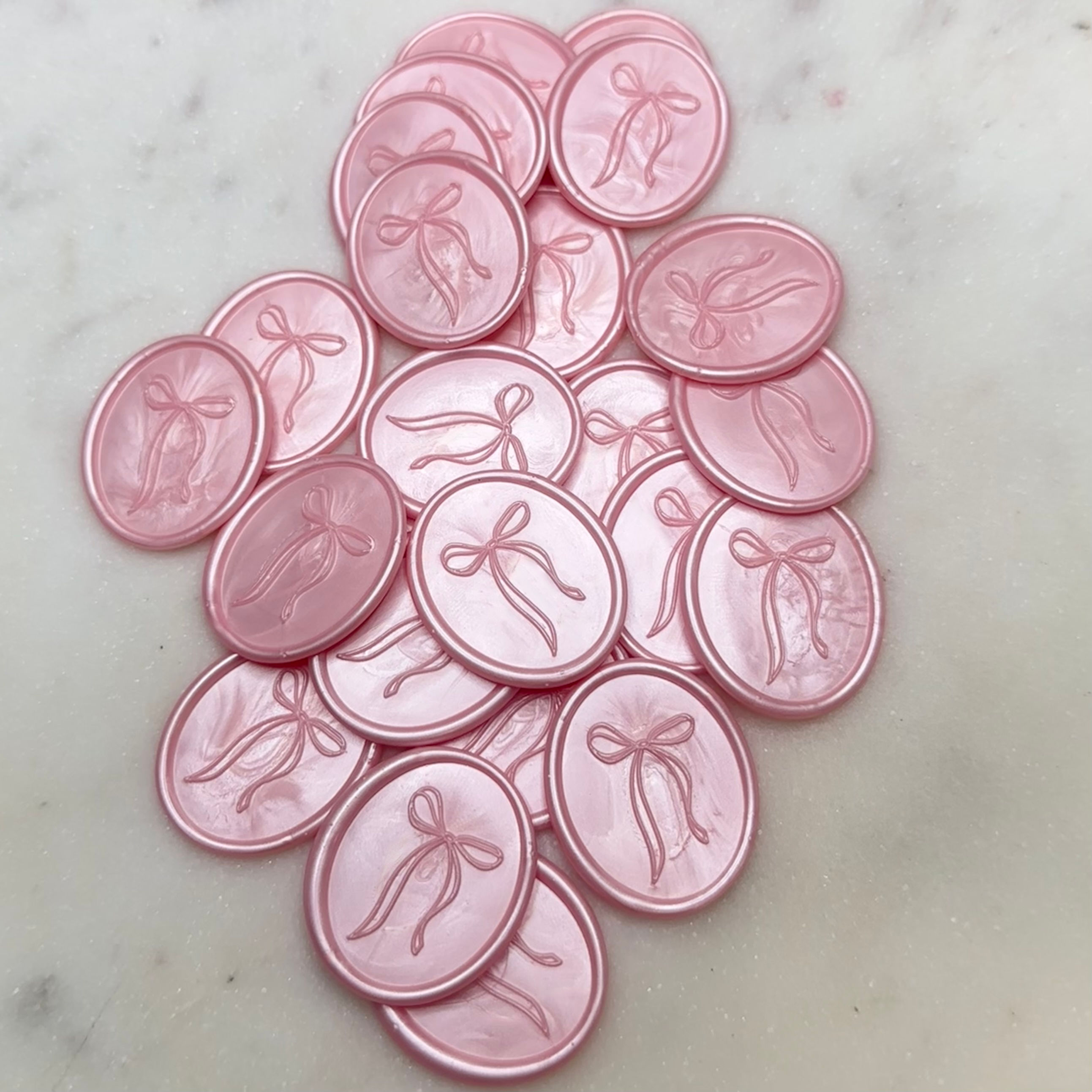 Bunch of Wax Seal with a Bow Imprint in Pink