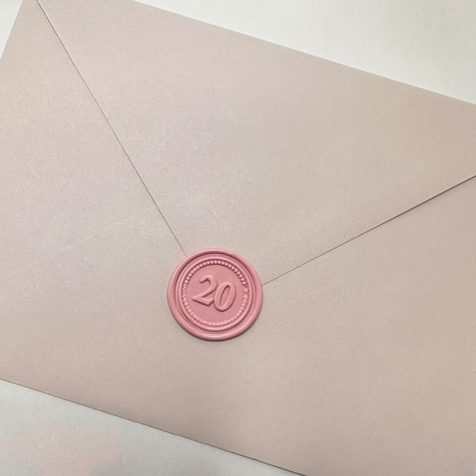 Number 20 Wax Seal on Back of Envelope