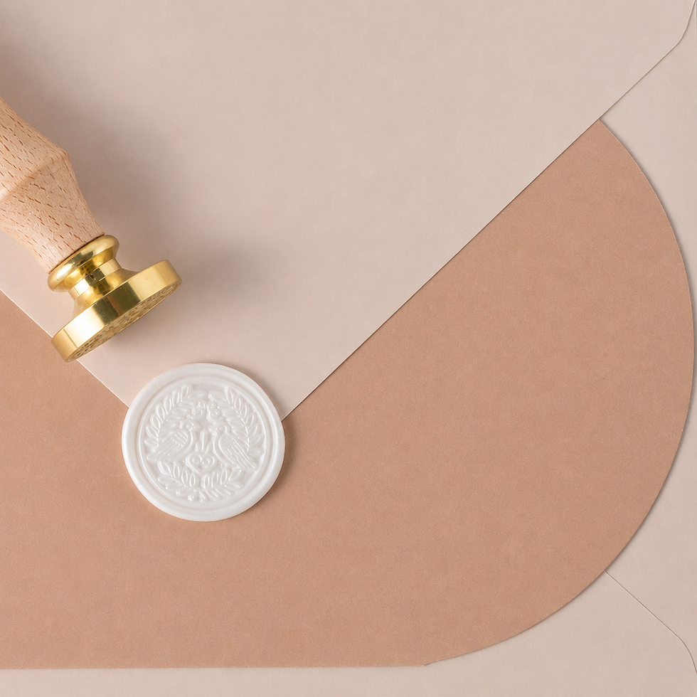 Two Doves for Wedding Wax Seal Stamp Design