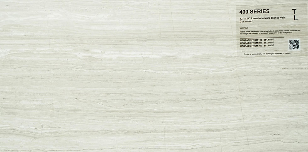 400 Limestone Mare Bianco Honed 12" x24"