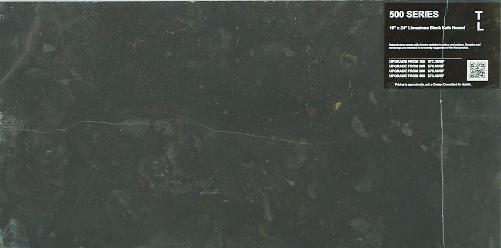 500 Limestone black kafe Honed 16" x 24"