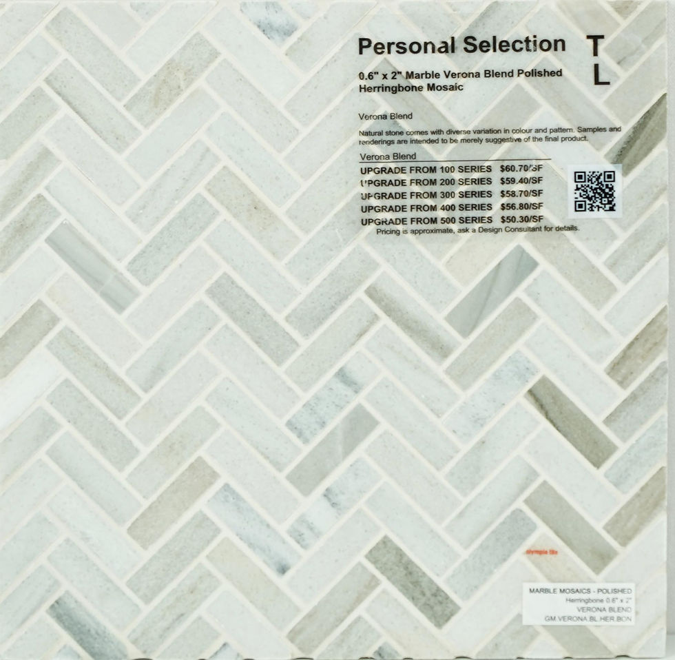 Personal Selection Marble herringbone mosaic verona blend polished