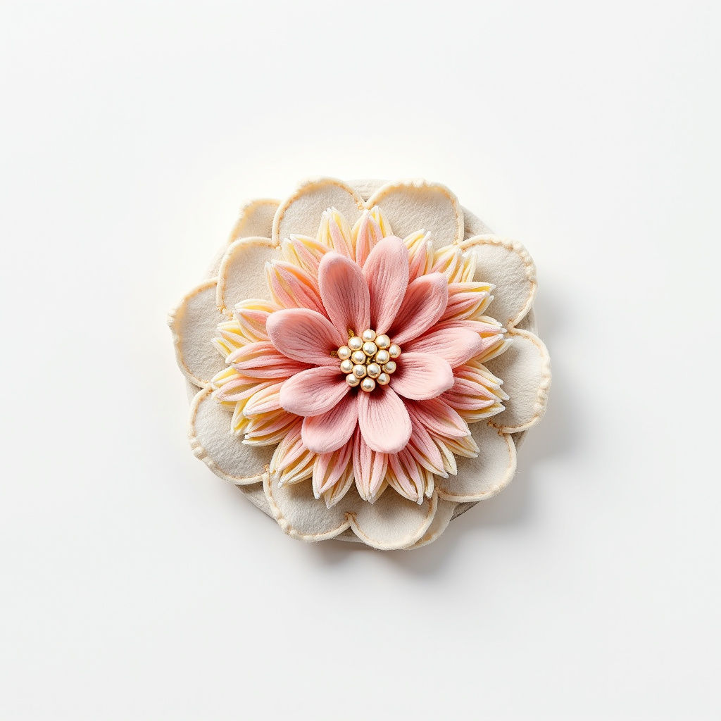 Broche Flor Bordada