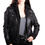Thumbnail: Women's Leather Hooded Bomber