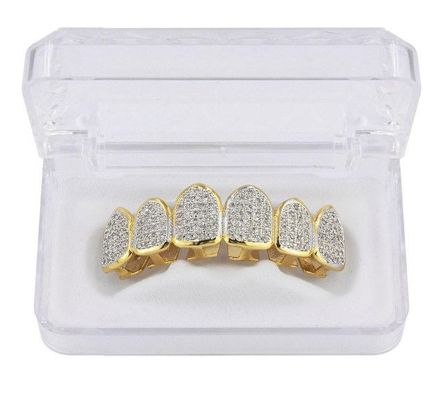 Thumbnail: Hip Hop Top & Bottom Grill Sets Come In Gold/Silver