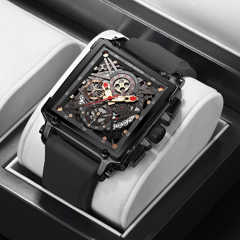 Thumbnail: Men's Waterproof W/ Silicone Strap Watch